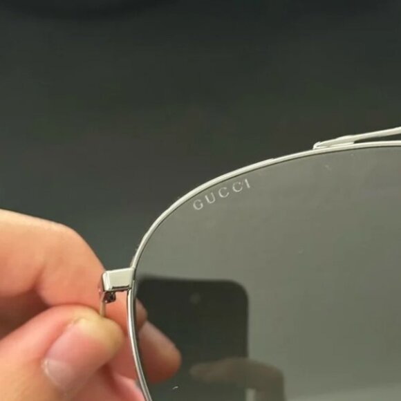 Gucci Gray Aviator Sunglasses - Picture 3 of 7